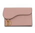 Christian Dior Saddle Bloom Card Holder, front view